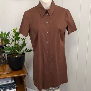 Dolce & Gabbana Bergdorf Goodman Button Down Short Sleeve Tunic Top Vintage